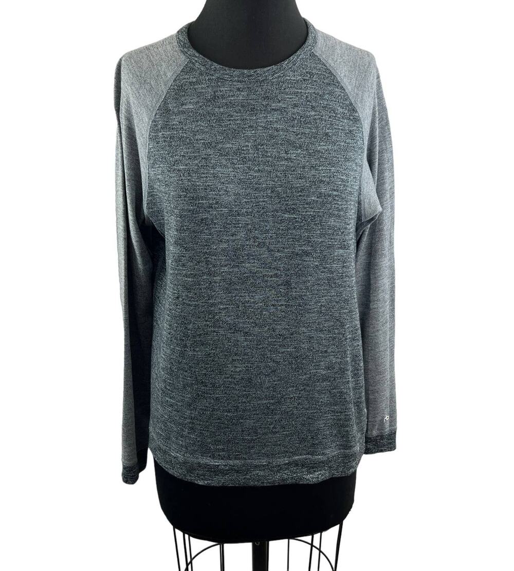 Rag & Bone Standard Issue Two-Tone Gray Raglan Long Sleeve Shirt Tee Men's S